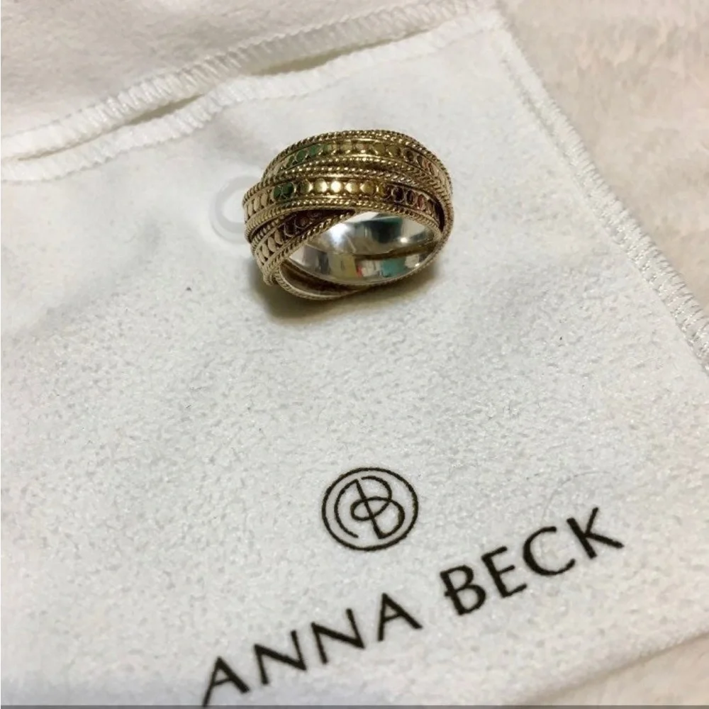 Anna Beck Twist Ring 925 18k GP